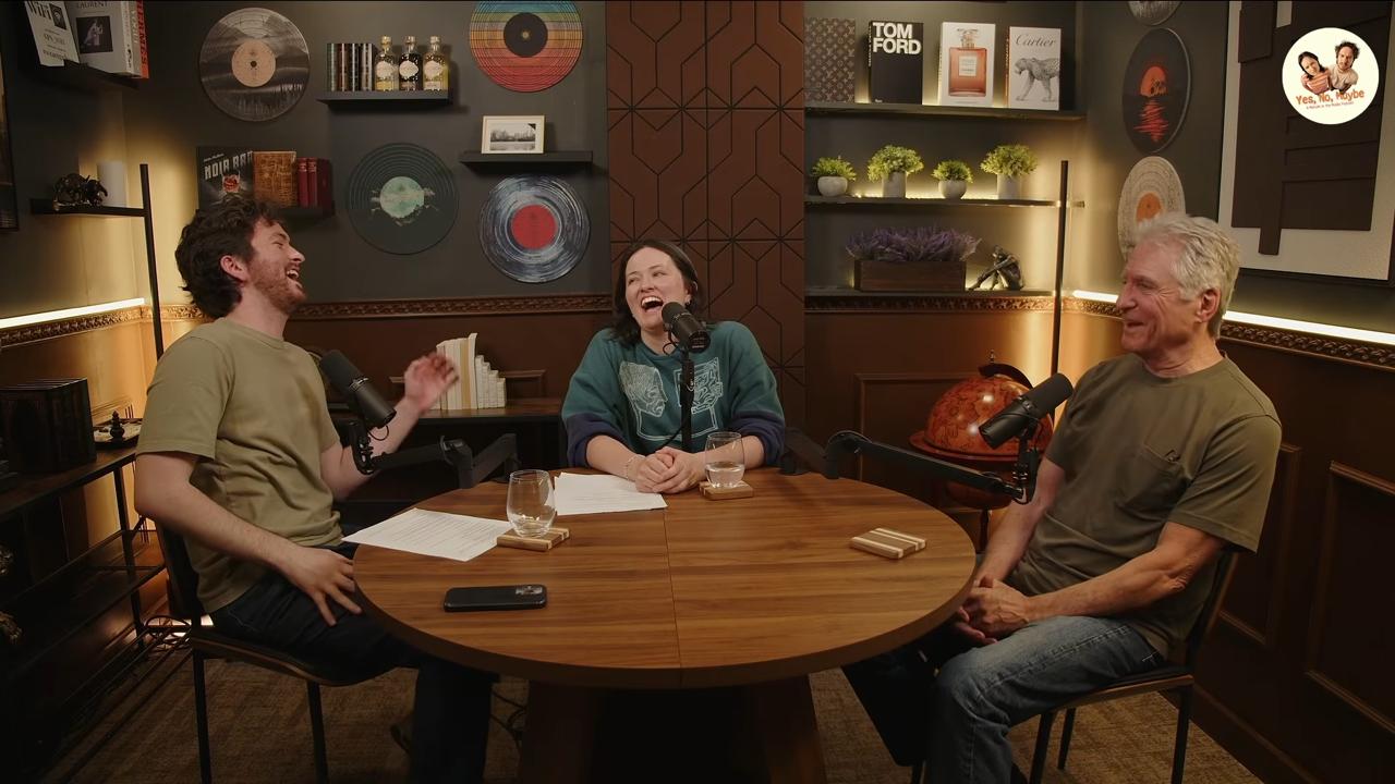 Willa and Ryan interviewing Malcolm in the Middle creator Linwood Boomer on the Yes, No, Maybe podcast